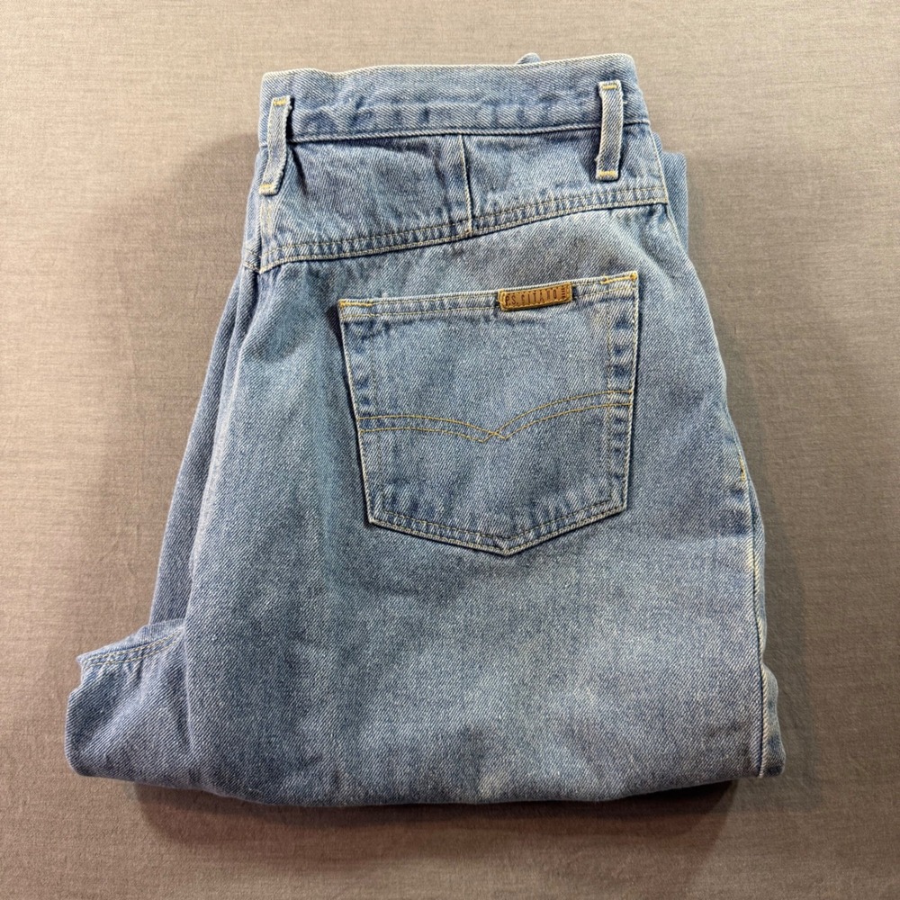 P.S. Gitano Pleated Jeans Womens 14 Short Blue Good Vintage High Rise Tapered